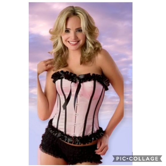 XTRA LARGE Velvet Kitten corset - Picture 5 of 9